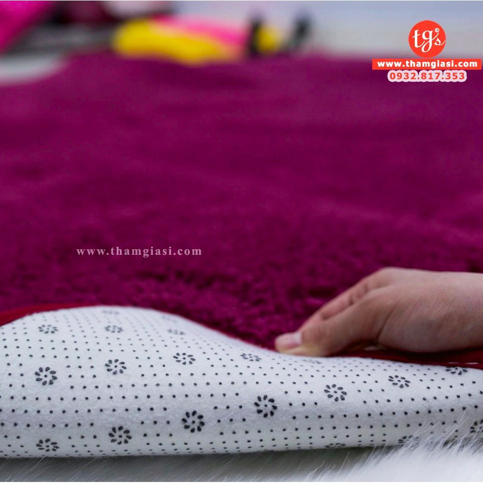 Thảm Lông Cừu Màu Đỏ Vang | Thảm Trang Trí Phòng Khách - Phòng Ngủ - Thảm Trải Sofa - Thảm Dành Cho Bé