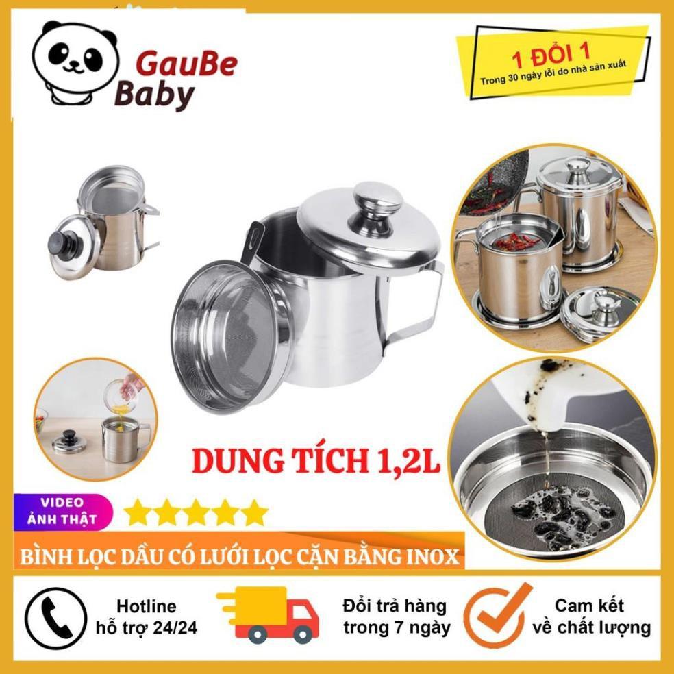 Lọc Dầu Ăn, Ca Lọc Dầu Ăn 1.5L Inox 304 Lọc Bỏ Cặn Dầu Ăn Có Khay Lọc Hiệu Quả, Bình Đựng Dầu Thừa Tiện Dụng