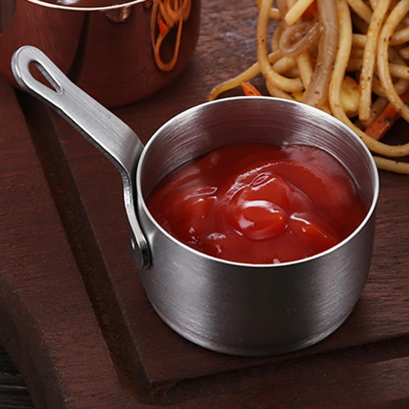 Sauce Dipping Bowl Condiment Tapas Salad Dip Sauce Stainless Steel