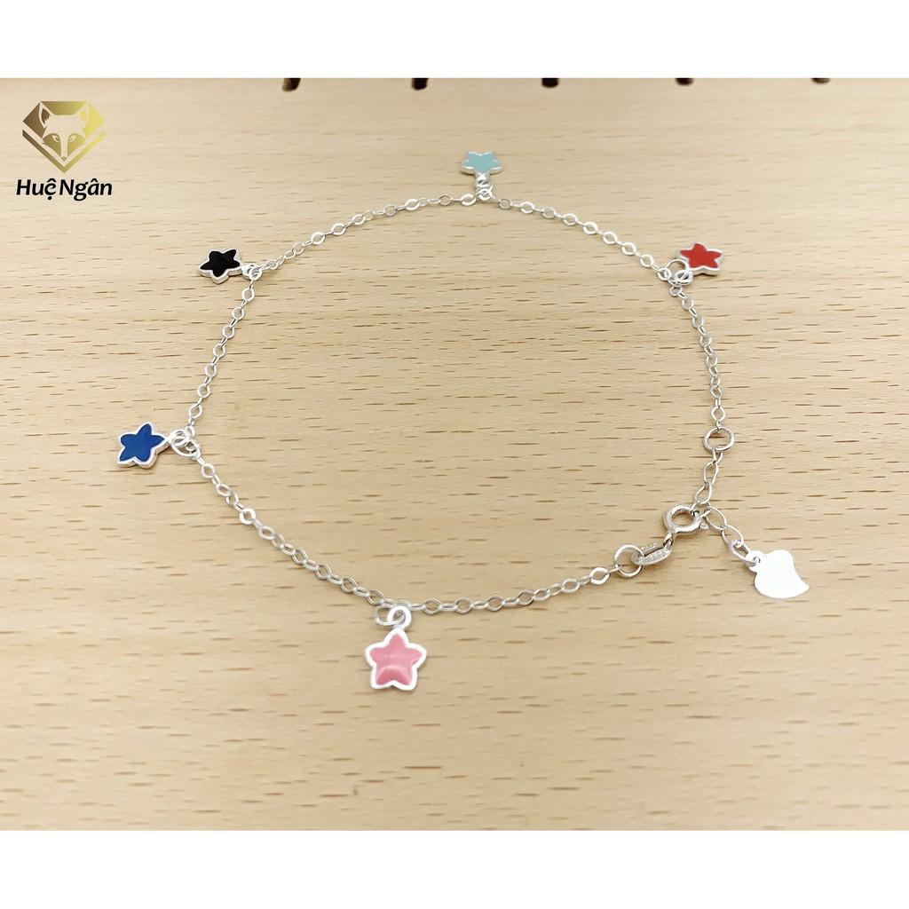 Lắc chân bạc Ý 925 Huệ Ngân- Ngôi Sao Lấp Lánh JL028