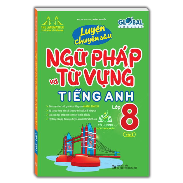 Sách - Combo Luyện chuyên sâu ngữ pháp và từ vựng tiếng anh & Bài tập tiếng anh lớp 8 tập 1