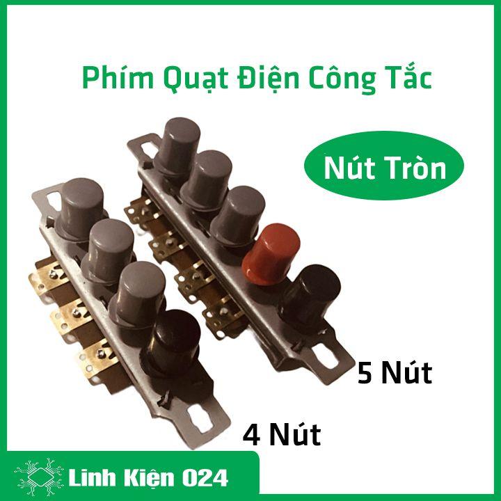 Công tắc số quạt 4 nút, 5 nút loại tròn, phím bấm quạt điện điều chỉnh tốc độ gió cho quạt cây, quạt bàn