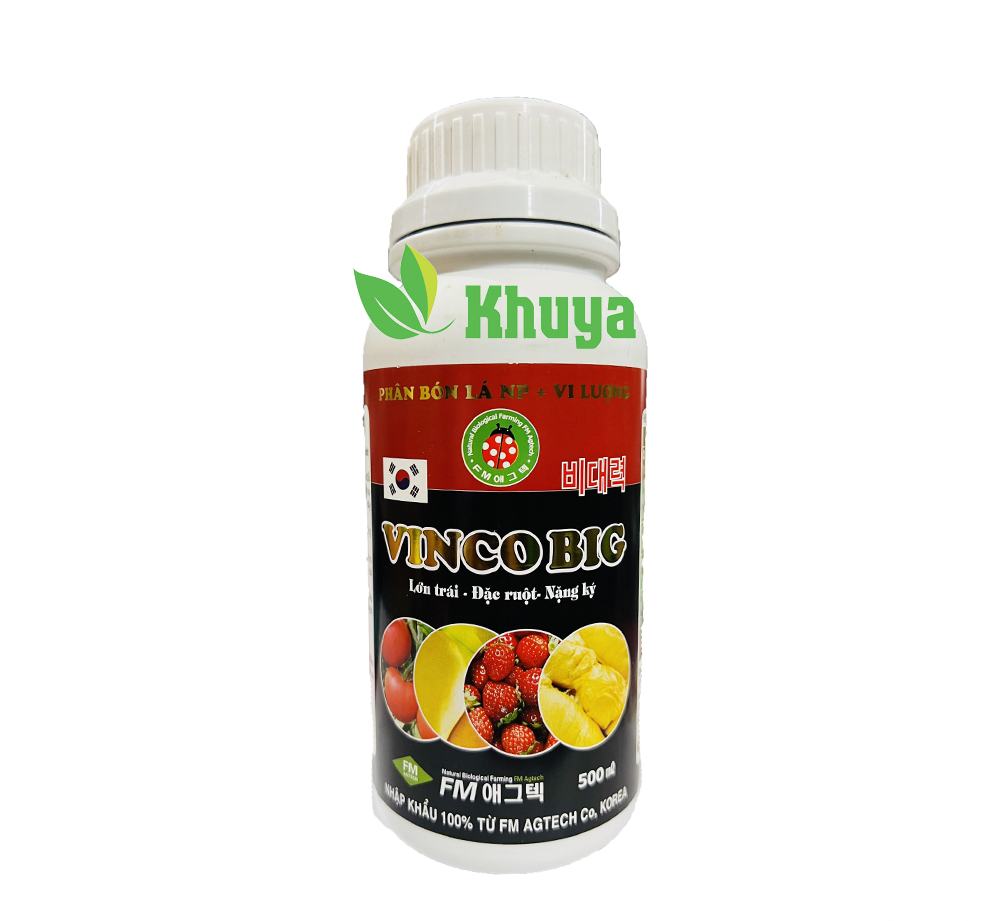 Phân bón lá NP vi lượng Vinco Big 500ml Lớn trái - Đặc ruột
