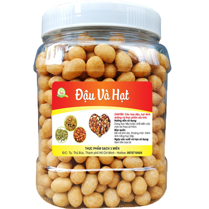 1KG ĐẬU PHỘNG CỐT DỪA SẤY GIÒN - 2 HŨ NHỰA 500G