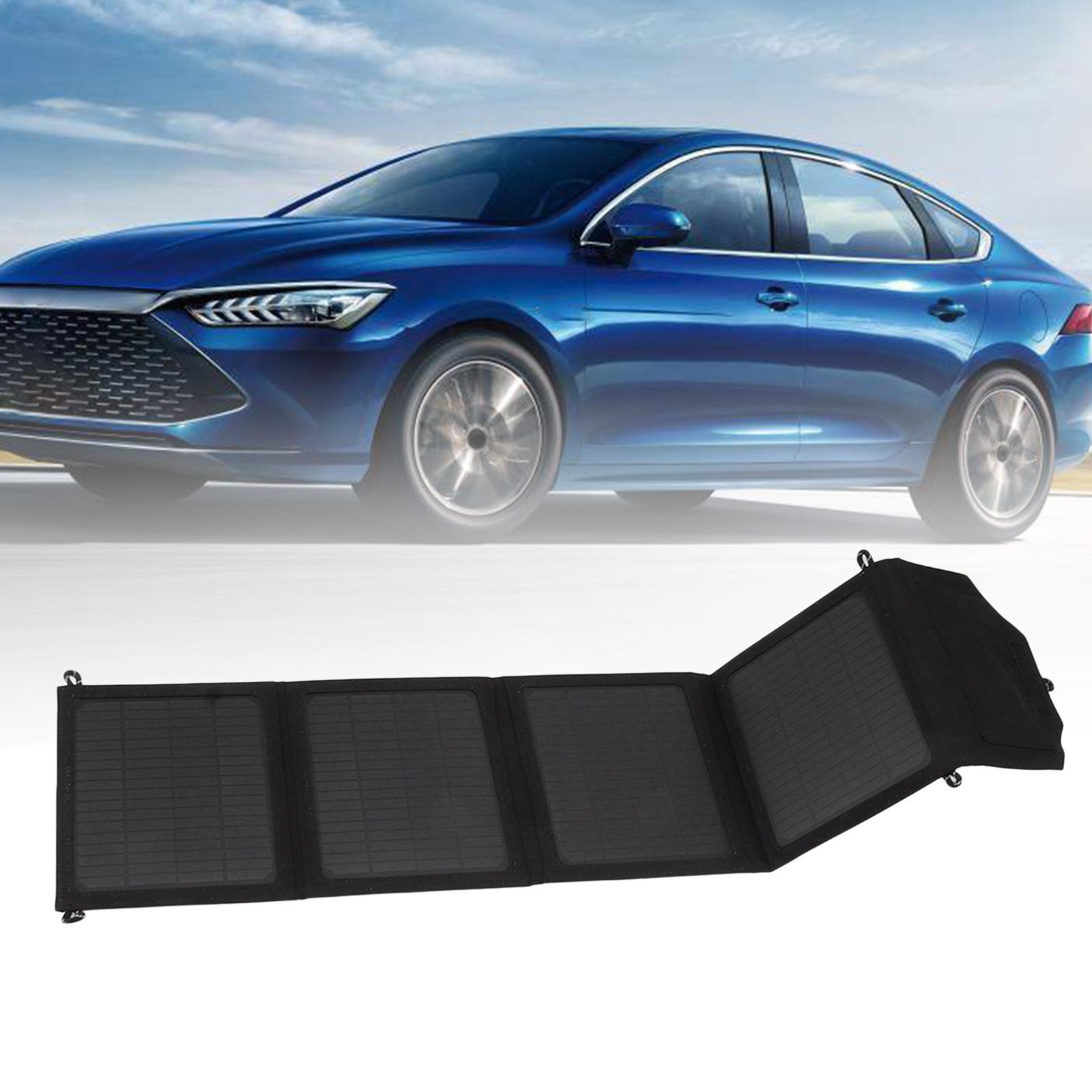Solar Panel Charging Two USB Output 40W 12V-5V Monocrystalline Portable with Cord Solar Panel  for Outdoor Hiking House Laptop Phone