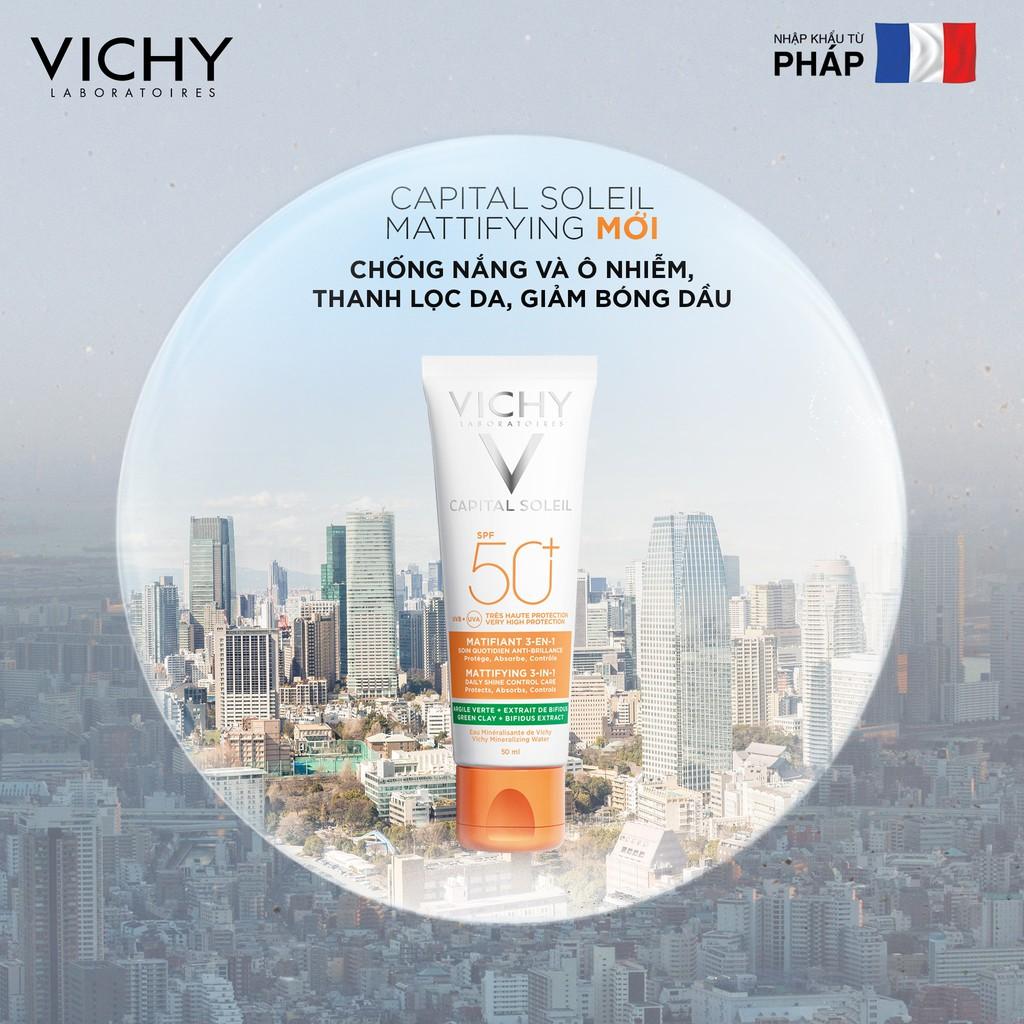 Vichy Kem Chống Nắng Kiềm Dầu Spf50+ Capital Soleil Mattifying 3in1 50ml