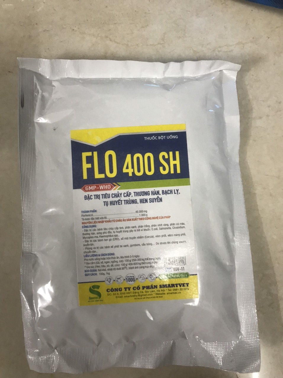 Flo400 SH/  Flo 400 SH (100g) dùng cho chó, mèo, gia súc, gia cầm