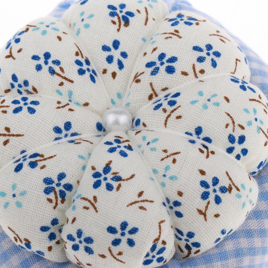 Wood Base Pumpkin Pin Cushion Needle Pincushions for Sewing Embroidery Stitching Needle Crafts