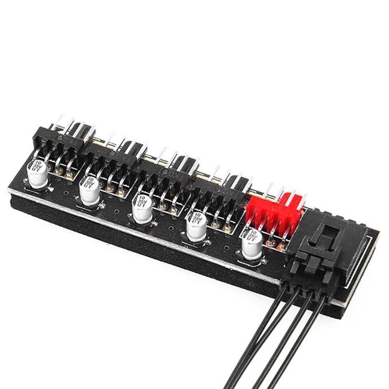 Rx Bộ Điều Khiển Tốc Độ Quạt Tản Nhiệt 4 Pin Pwm 5 Cổng Cho Máy Tính