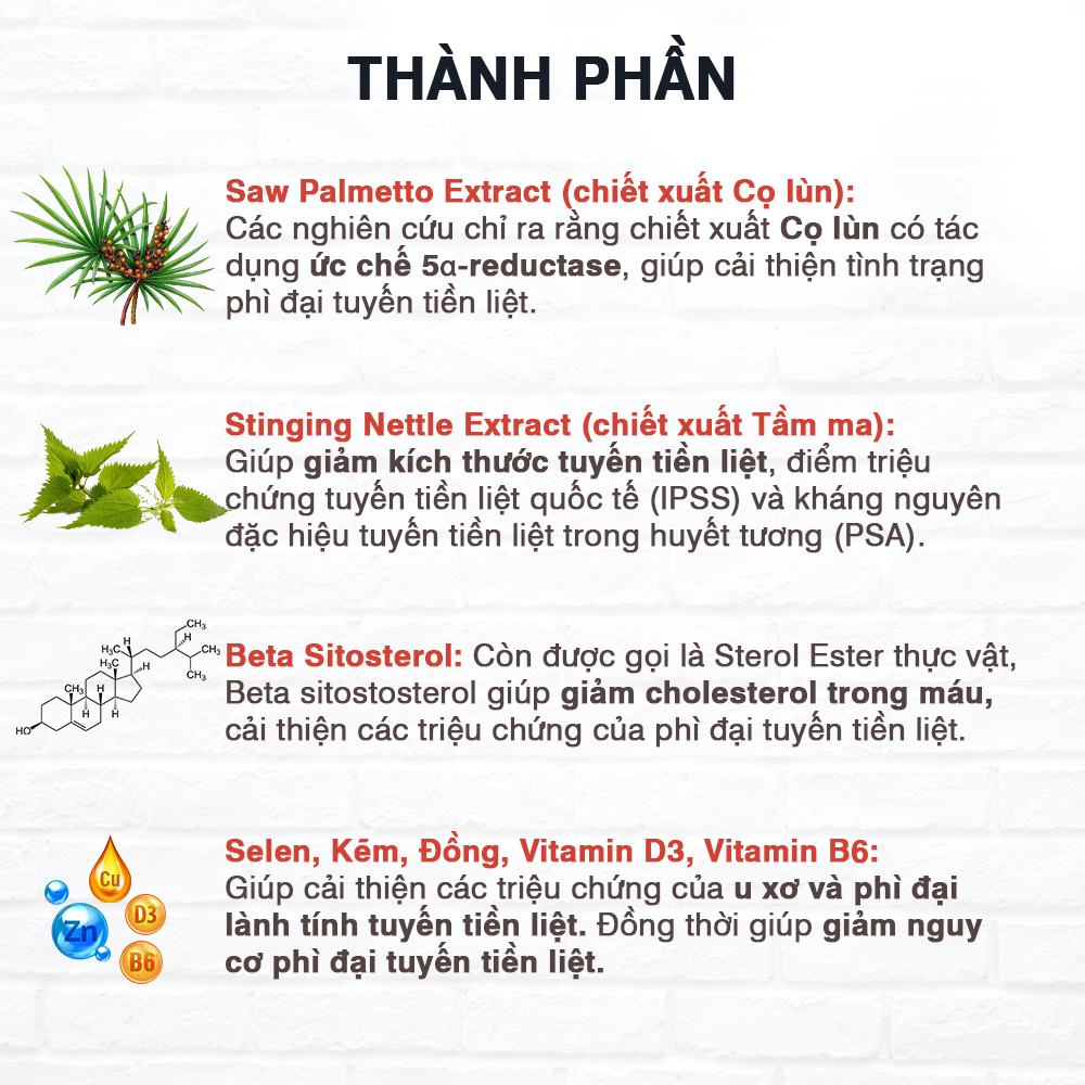 Viên Uống Hỗ Trợ Giảm Triệu Chứng Phì Đại Tuyến Tiền Liệt Nam Giới Cripal Hộp 2 Vỉ x 10 Viên