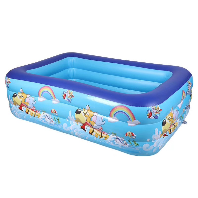 Bể bơi phao cho bé swimming poll KT 130x85x53(cm) (tặng kèm 1 lọ keo và 2 miếng dán) - Không kèm bơm điện