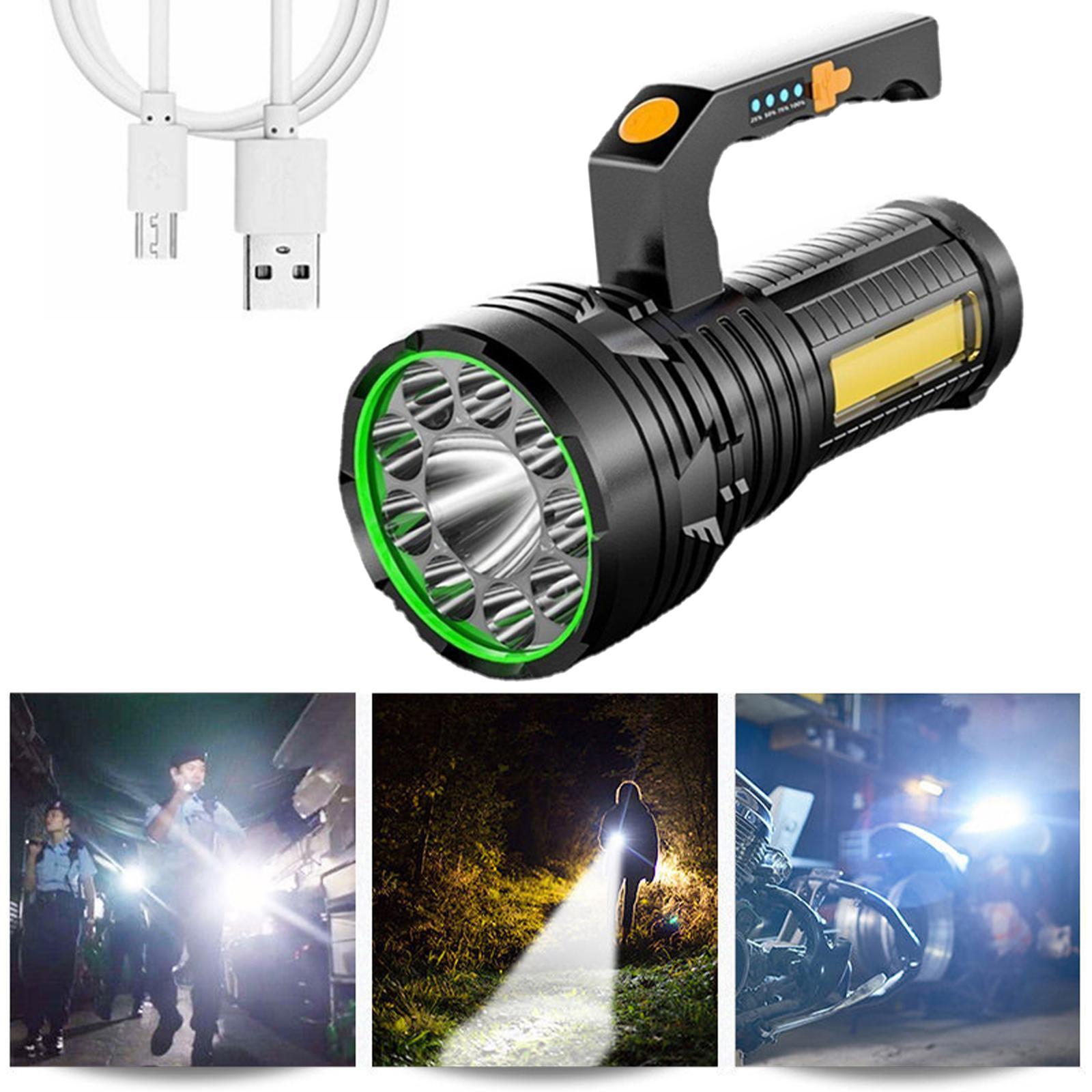 LED Flashlight  Camping  Lamp Searchlight USB Rechargeable