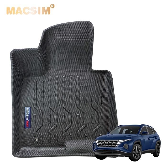 Thảm lót sàn xe ô tô HYUNDAI TUCSON 2022+ Nhãn hiệu Macsim chất liệu nhựa TPV cao cấp màu đen