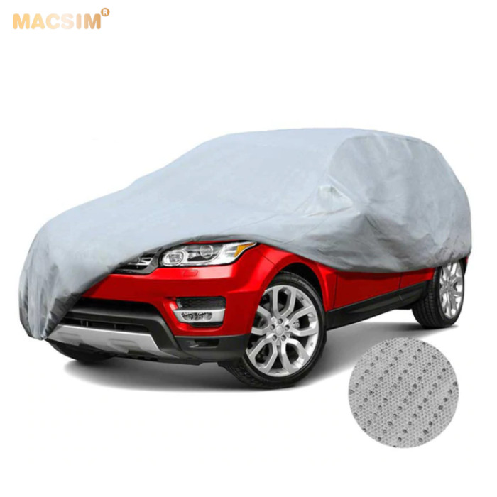 Bạt phủ ô tô chất liệu vải không dệt cao cấp thương hiệu MACSIM dành cho hãng xe Vinfast Lux SA màu ghi - bạt phủ trong nhà và ngoài trời