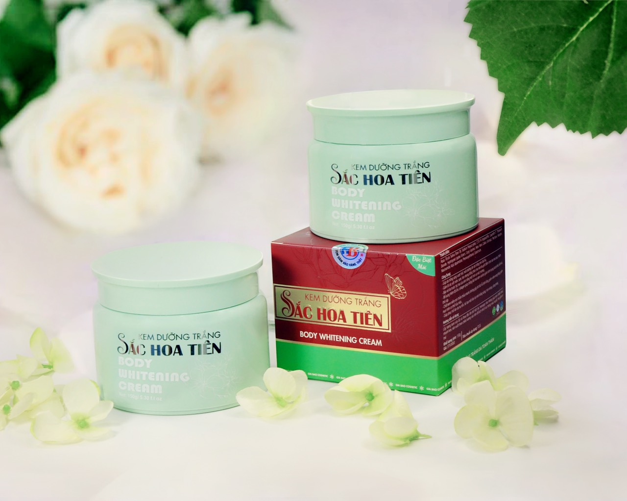KEM TRẮNG DA SẮC HOA TIÊN DƯỠNG DA MỀM MỊN TRẮNG SÁNG BẬT TÔNG SAU 7 NGÀY CHÍNH HÃNG