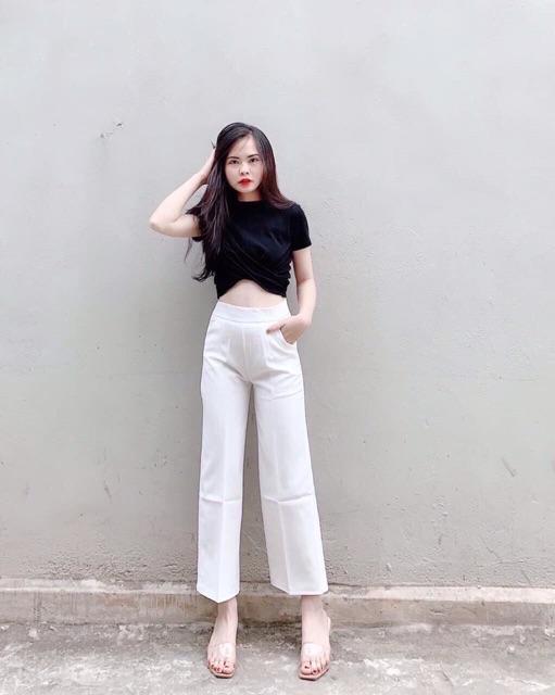 QUẦN SUÔNG ỐNG RỘNG - Hình Thật