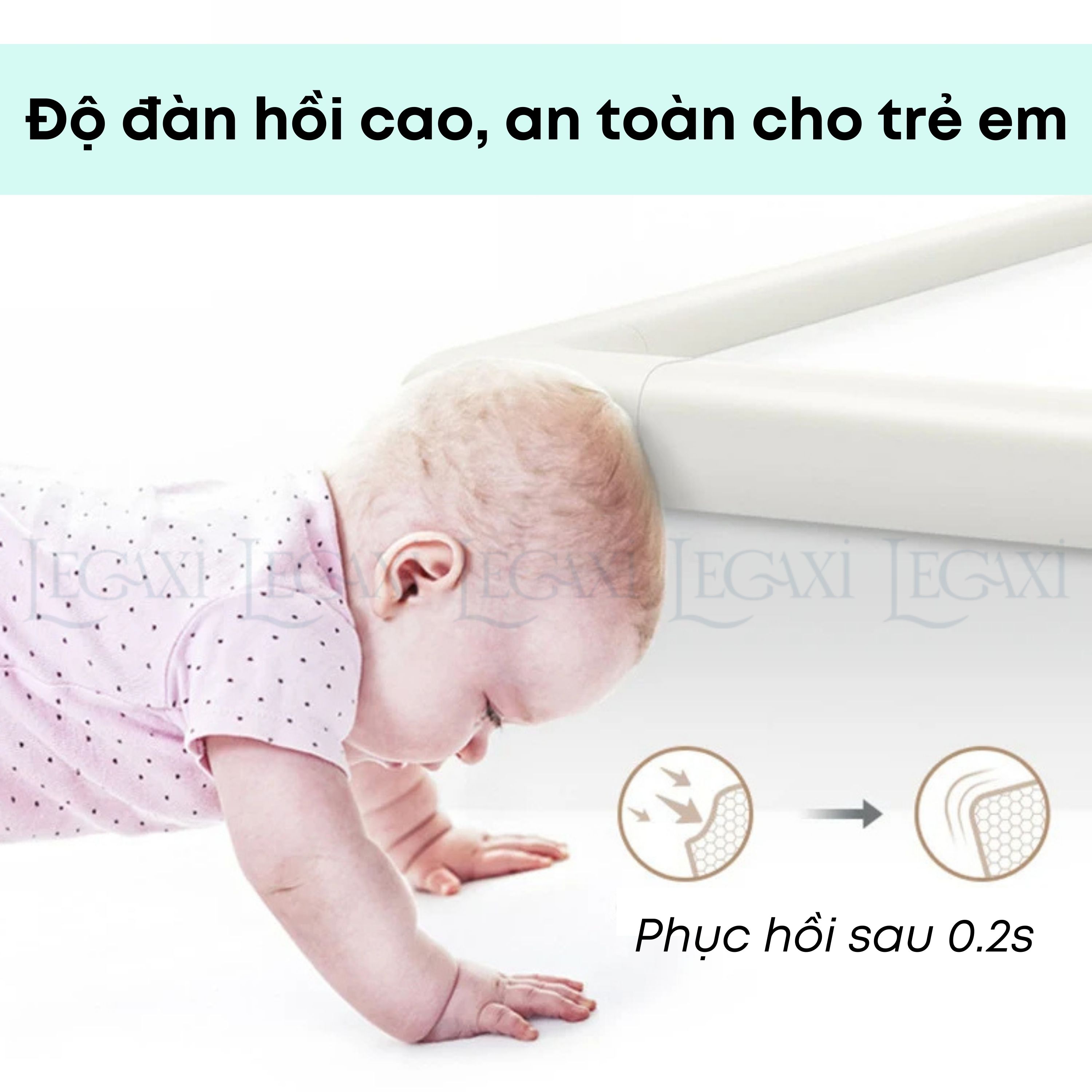 Cuộn mút xốp nhiều màu bọc góc bàn chữ U bo góc bảo vệ em bé tránh va chạm trầy xước Legaxi