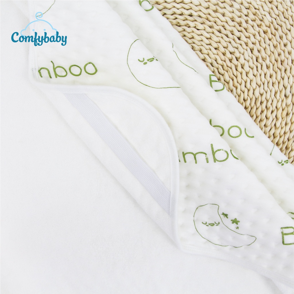 Tấm lót chống thấm thay tã cho bé 4 lớp 100% Sợi Tre Bamboo / Organic cotton thoáng khí, chống thấm nước Comfybaby