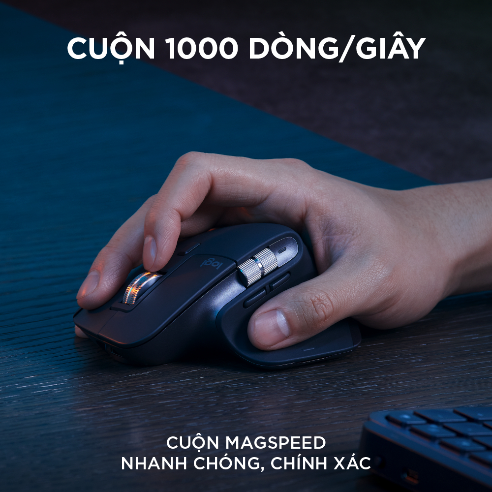 Combo Chuột &amp; Bàn Phím Bluetooth không dây Logitech MX Keys S Combo - Có gác tay, Chiếu sáng, USB-C - Hàng chính hãng