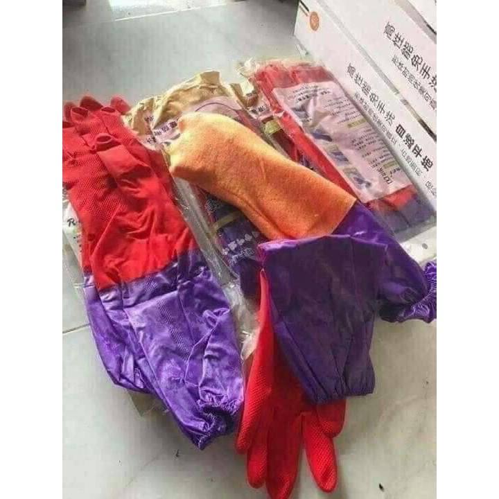Gang tay rửa bát cao su lót nỉ