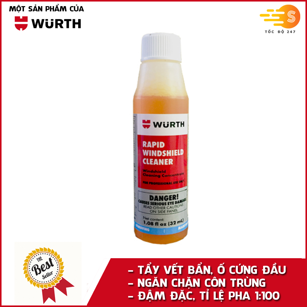 Nước Rửa Kính Ô Tô Wurth Rapid Windscreen Cleaner 0892333 (32ml)