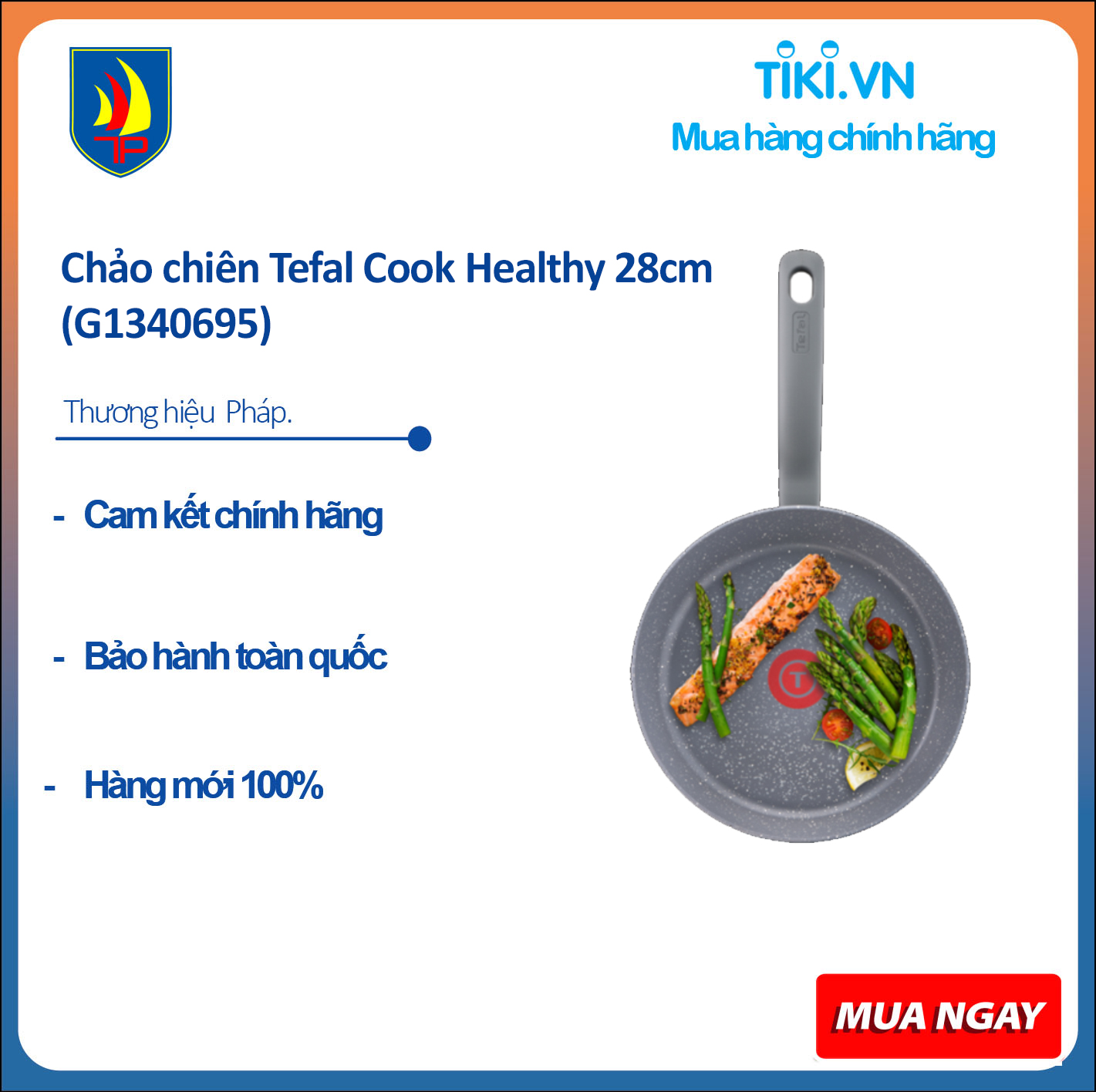 Chảo chiên Tefal Cook Healthy 28cm (G1340695)