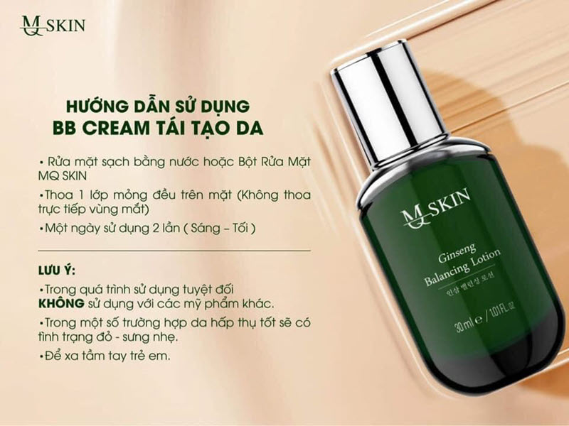 Kem bb cream nhân sâm tái tạo da mq skin