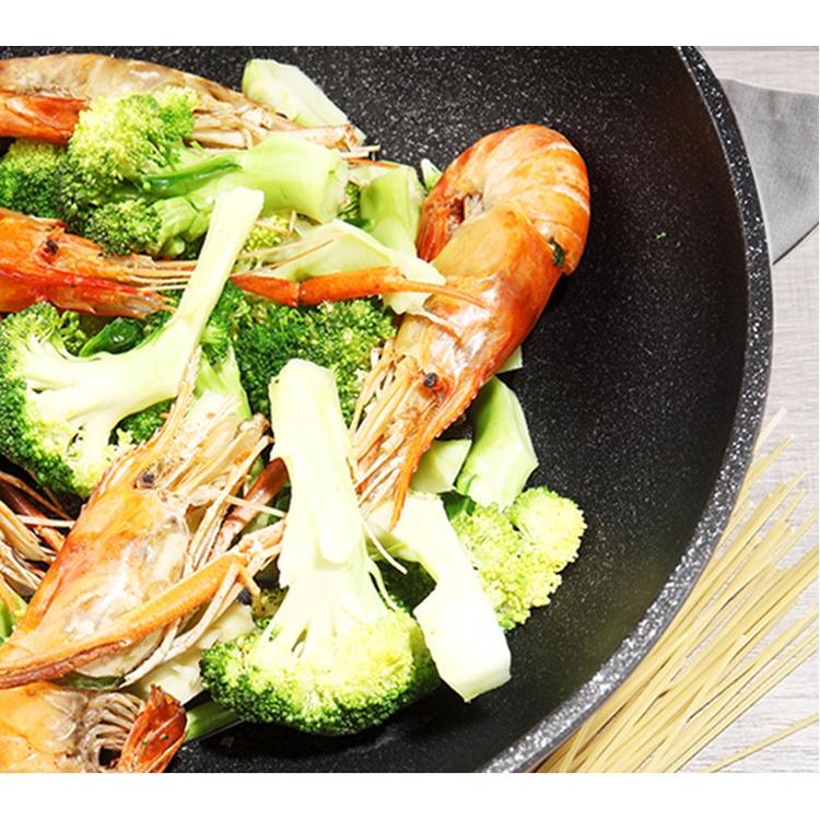 Chảo Đá Hàn Quốc Chống Dính Sâu Lòng 32cm, Có Nắp Đậy