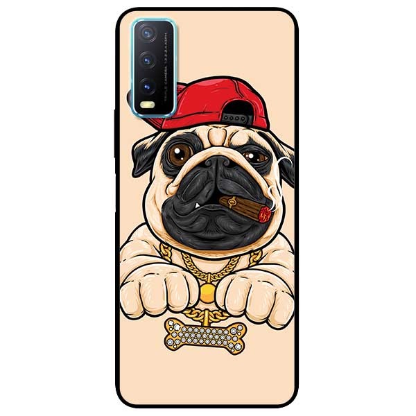 Ốp lưng dành cho Vivo Y20 - Y20s - Y12s mẫu Pulldog Hiphop Nền Vàng