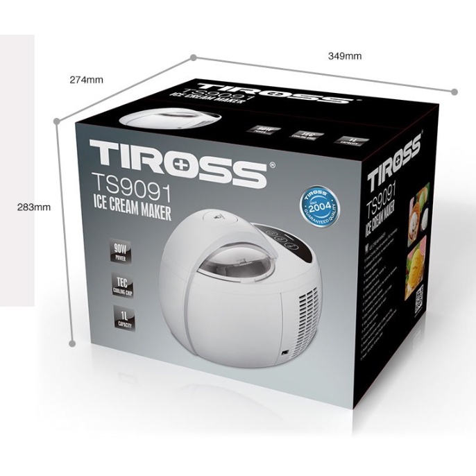 Máy Làm Kem Hoàn Toàn Tự Động Tiross TS9091 - Hàng Chính Hãng