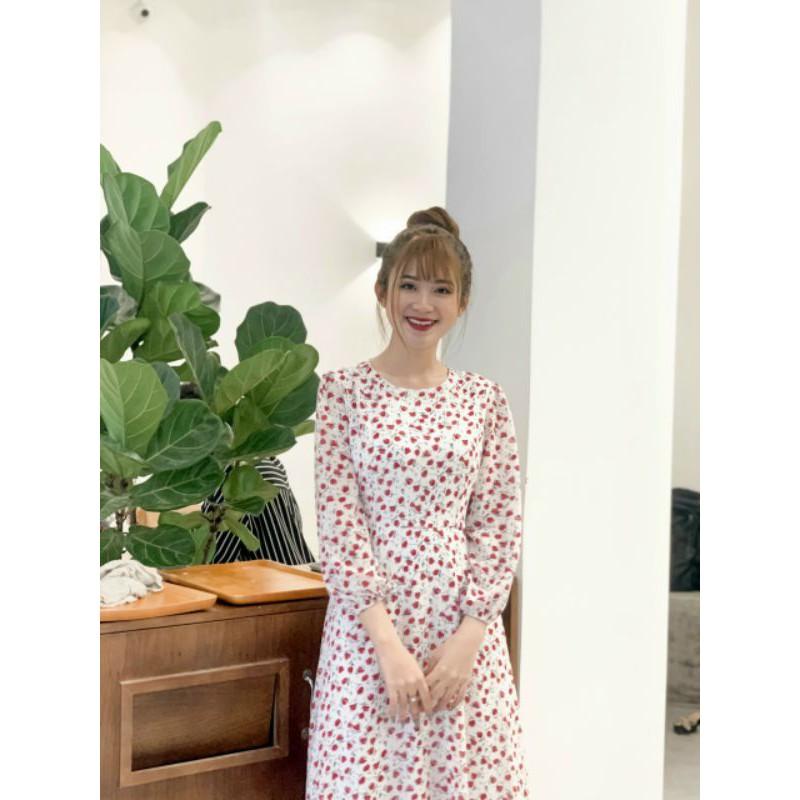 ĐẦM MIDI HOA TAY PHỒNG