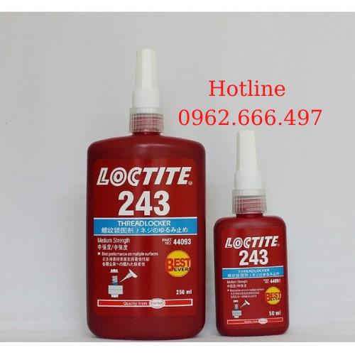 Keo khoá ren , chống xoay Loctite 243 chai dung tích 50ml và250ml