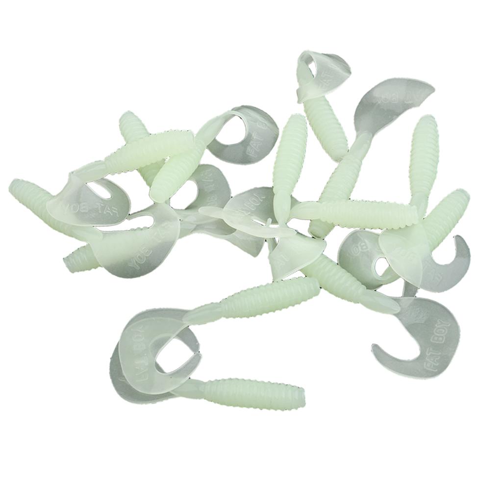 Soft Lure Fishing Bait Maggots Grub Worm Silicone Lure Luminous