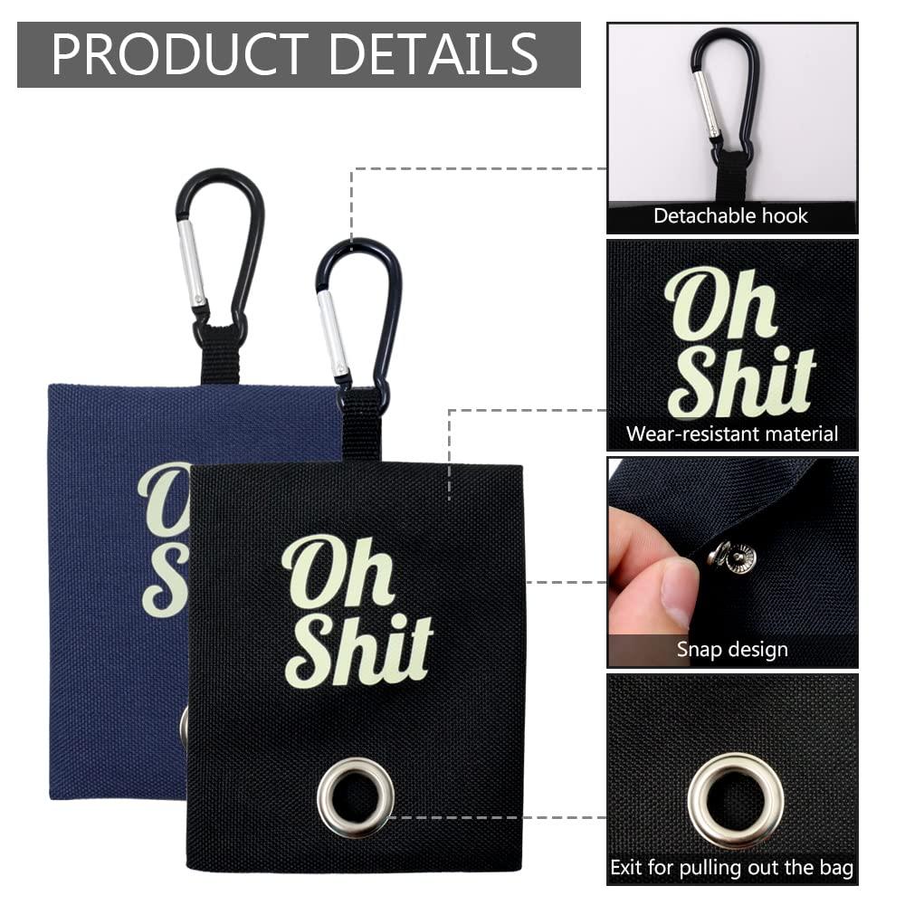 Bộ phân phối túi Cotal, 2 màu, giá đỡ túi trang trí cho chó di động cho dây xích, thùng chứa túi chó với một clip kim loại để đi bộ, chạy hoặc phụ kiện ngoài trời