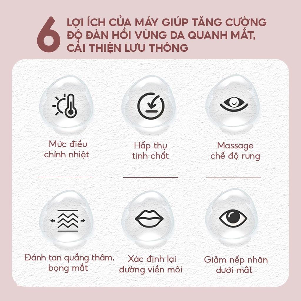 Máy massage mắt giảm nếp nhăn, giảm bọng mắt JOOU U2 Công nghệ Nhật Bản - Đầu đá Bian, Tặng Máy Rửa Mặt Massage JOOU L1901