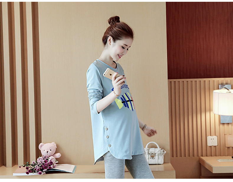 Áo bầu thu đông thun cotton dày dặn ấm áp AB1200