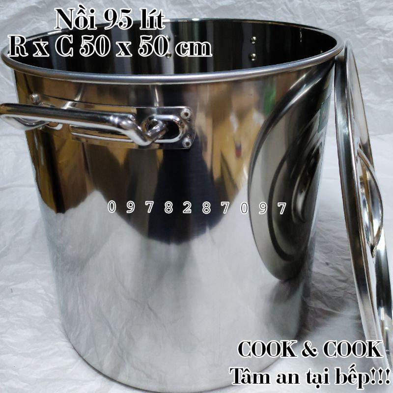 Nồi súp inox 80, 85, 90, 95 lít đáy từ size 50 nồi hầm xương, nồi luộc gà, nồi luộc bánh chưng, nồi phở, nồi quân dụng