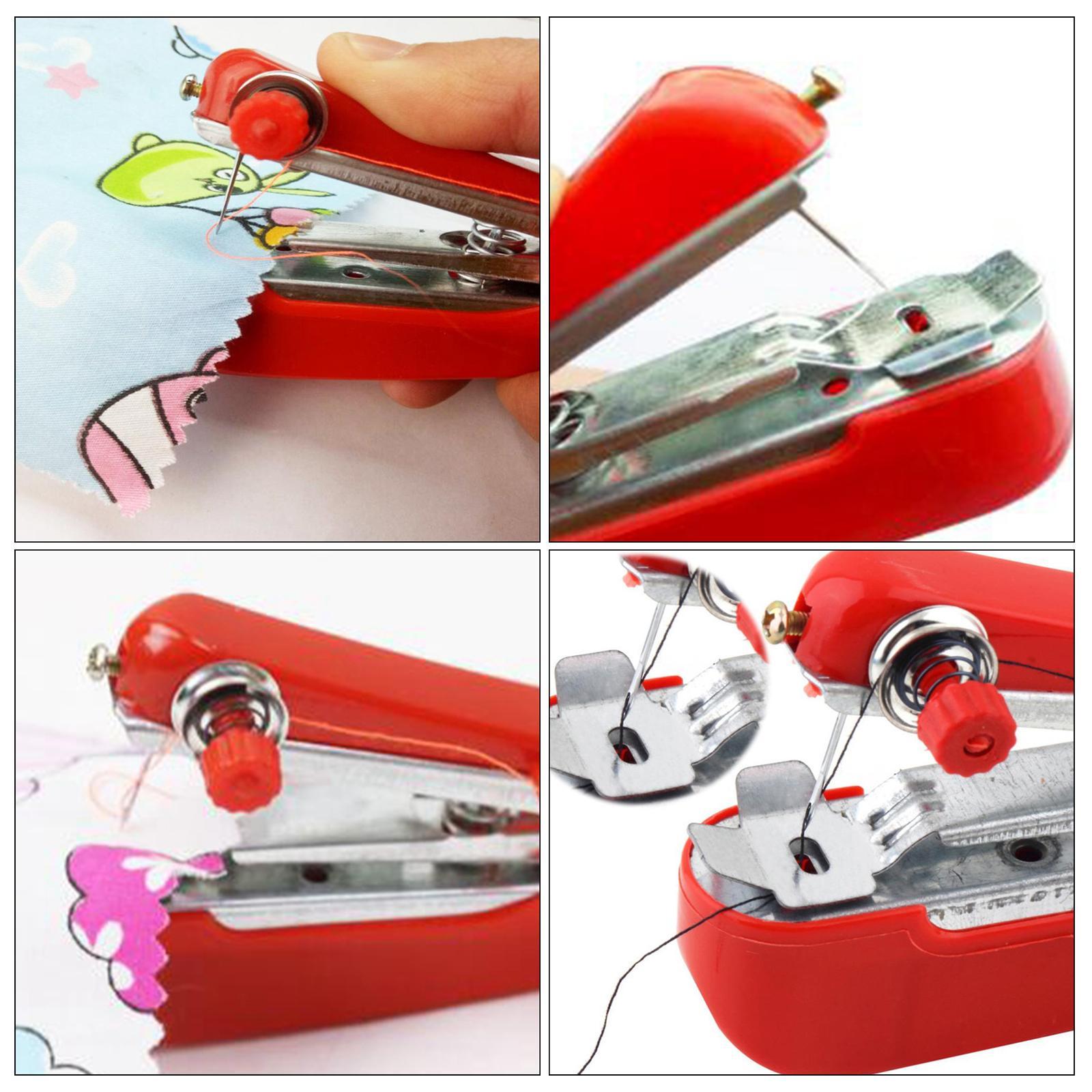 Portable Sewing Machine Desktop Mini Sewing Machines Small Tailor Handy Stitch for Fabric Curtains Kids Cloth Cordless Household Tool Beginners Adults