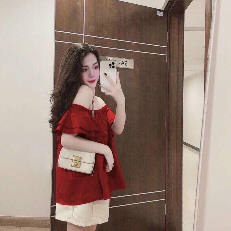 Đồ ngủ, đồ nữ, đồ mặc nhà, đồ bộ, đồ ngủ dễ thương, đồ bộ mặc nhà, bộ đồ ngủ, set bộ mặc nhà, đồ bộ mặc nhà, đồ ngủ nữ,Sét bộ áo trễ vai babaydoll cánh tiên và quần ngắn siêu hot