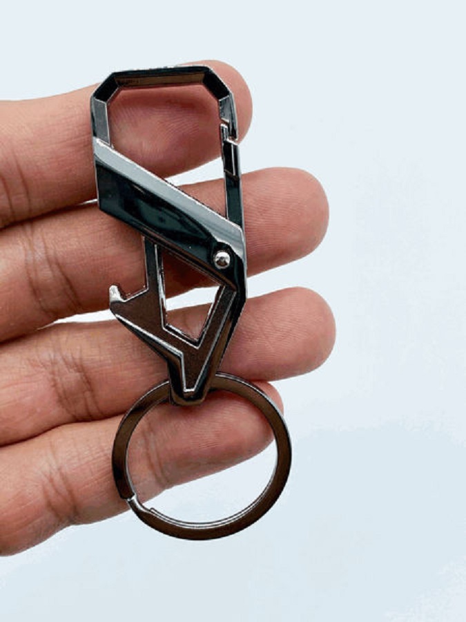 Móc khóa có khấc khui nắp chai sáng bóng không gỉ loại tốt MK015