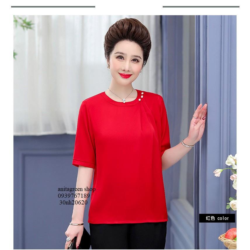 Tk2-0620ÁO KIỂU TRUNG NIÊN NÚT CHUỖI
