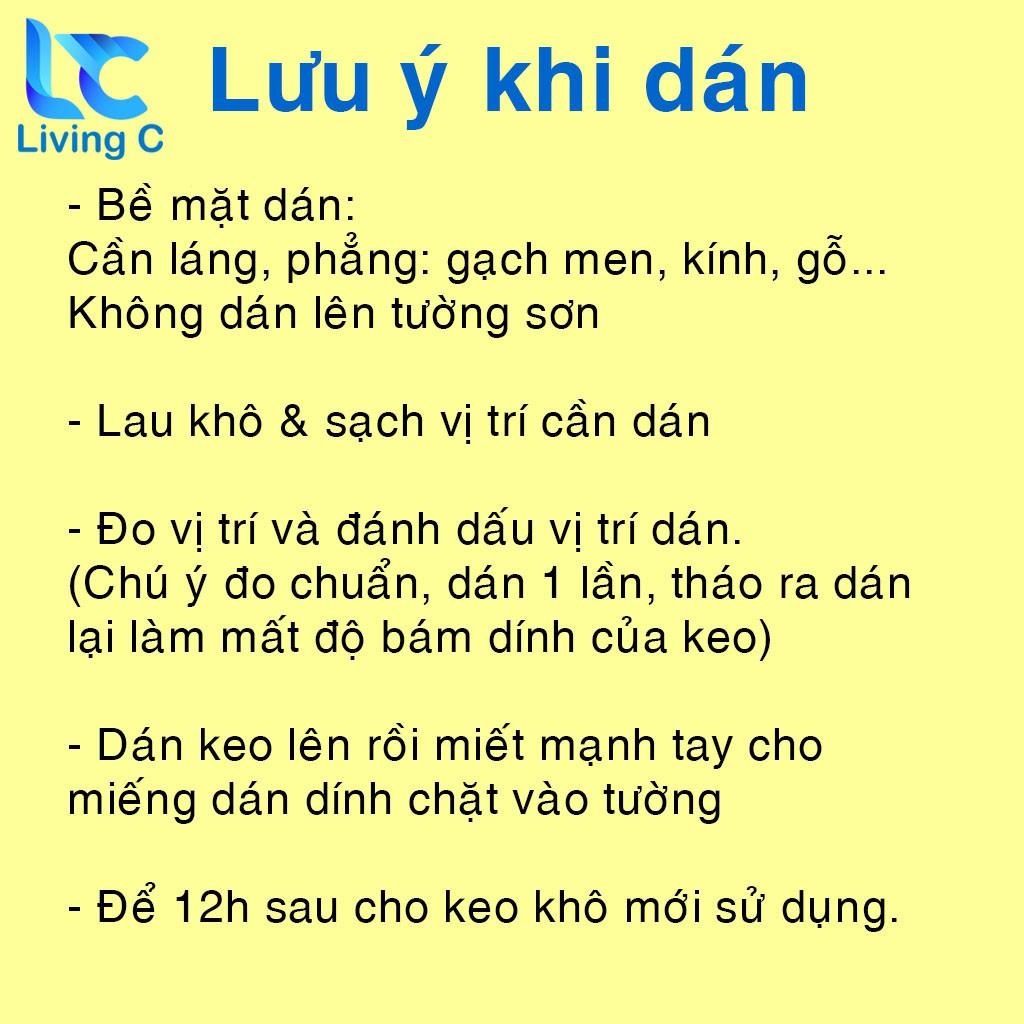 Miếng dán dự phòng chữ U Living C cho kệ dán tường, miếng dán sơ cua thay thế siêu chắc _U5