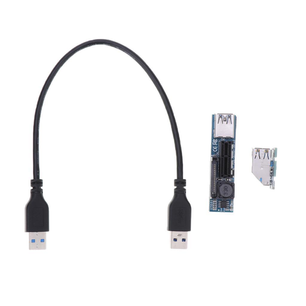 Express PCI-E 1X to 1X Extender Riser Card Adapter USB 3.0 Cable 0.3 M