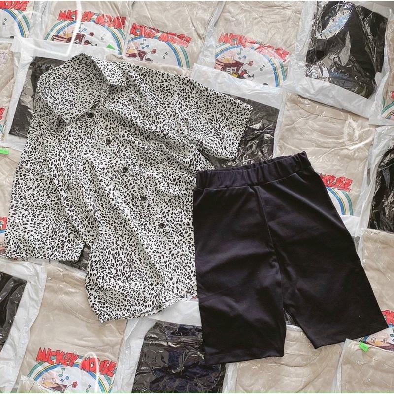 SET SƠ MI BEO + QUẦN LEGGING LỬNG