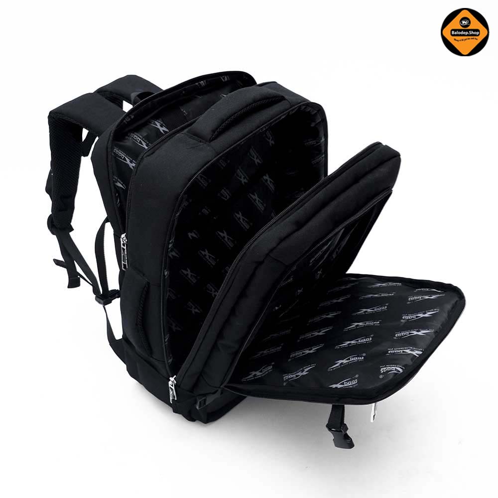 Balo du lịch cỡ lớn Leader Pro đa năng Xbags XB2010 màu đen đựng laptop 17 inch cao cấp