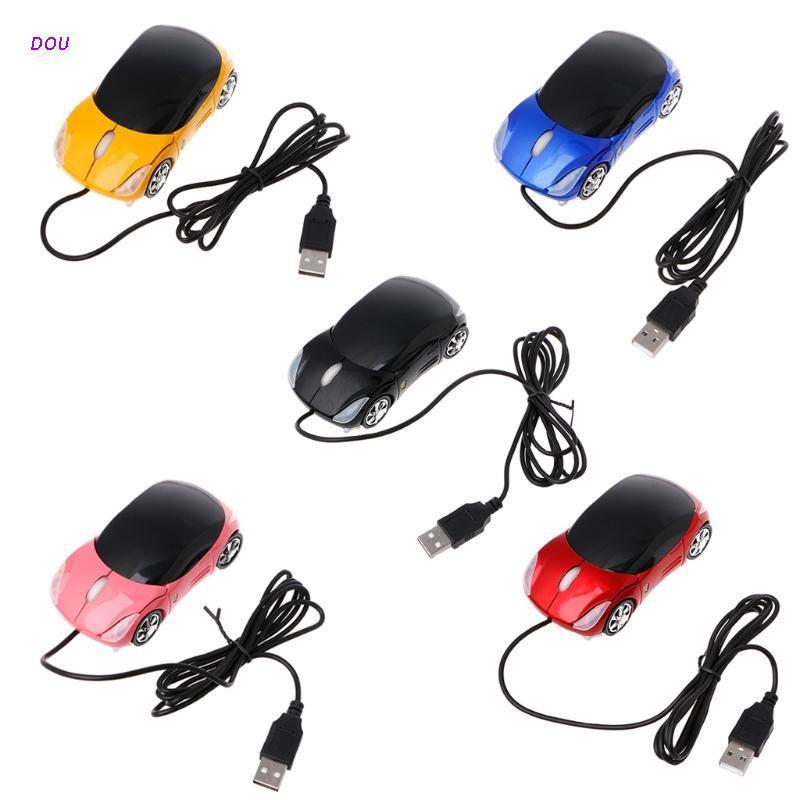 Chuột quang có dây 1000dpi hình xe hơi với 2 đèn pha cho pc laptop sáng tạo