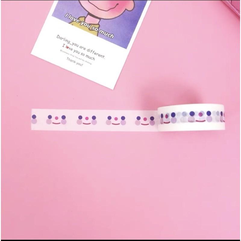 Băng dính Washi tape trang trí sổ học tập nhiều hình dễ thương