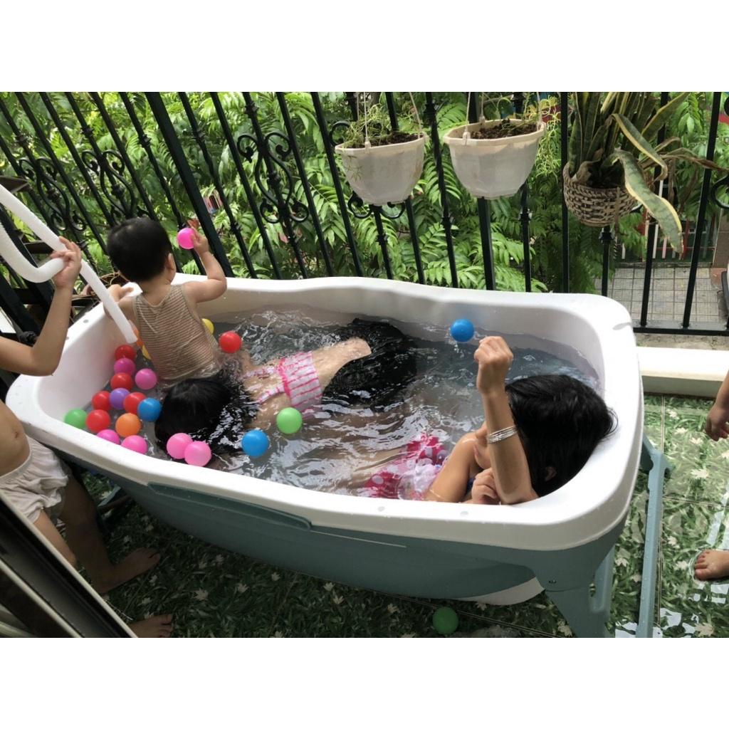 Bồn tắm gấp gọn người lớn cao cấp - nhựa PP và TPE an toàn - bể bơi mini cho trẻ em - gọn gàng, đa năng, bền bỉ