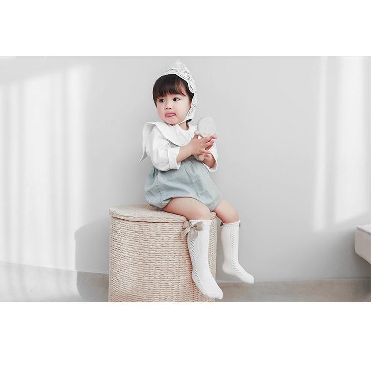 Tất/vớ cổ cao đính nơ phong cách Hàn Quốc cao cấp Nemo Baby cho bé 0-6 tuổi
