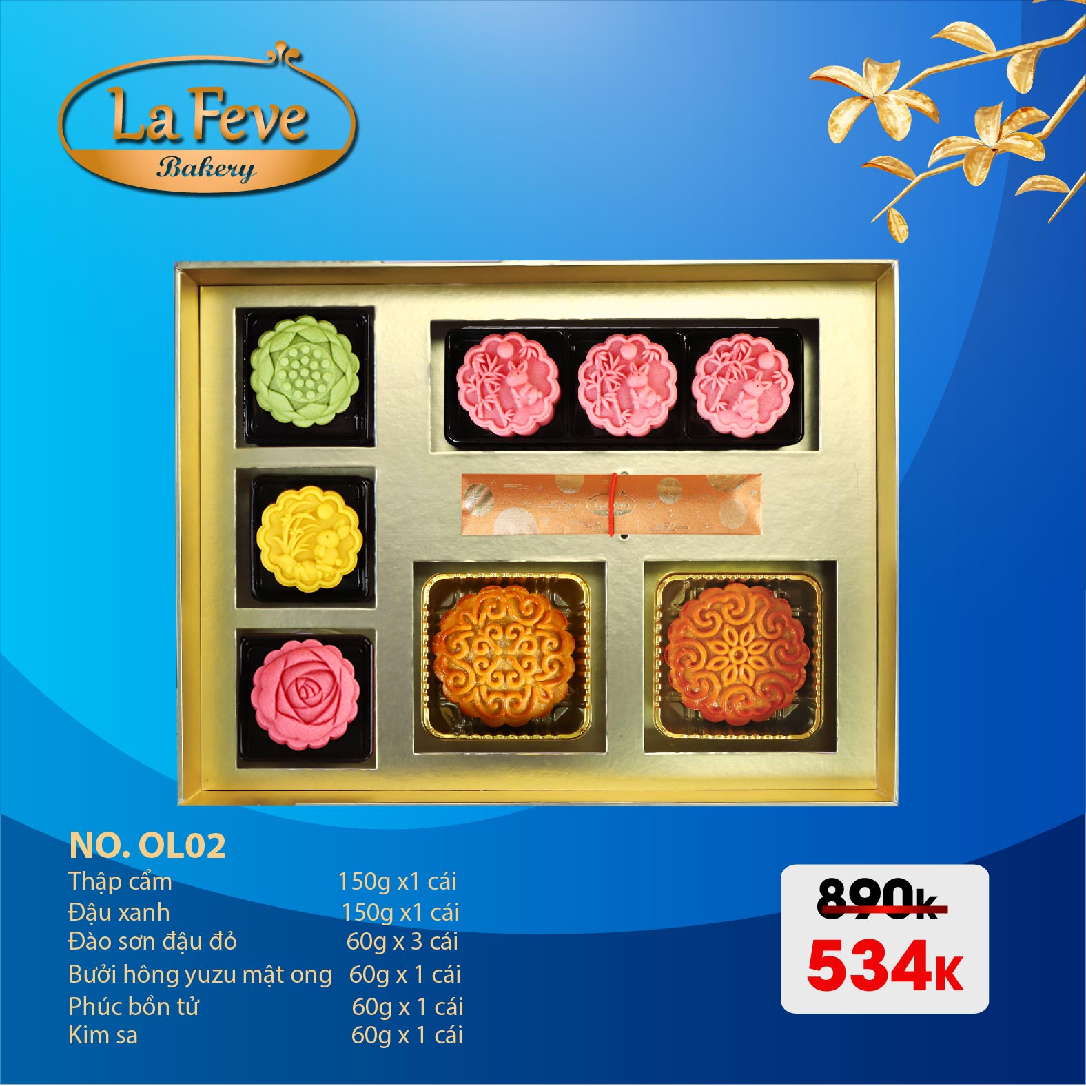 Bánh Trung Thu Lafeve - Lễ Hộp OL02